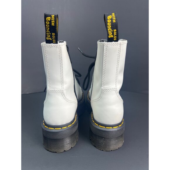 Dr. Martens Jadon White Woman Platform Leather Boots Size EU 37 US 5 US Smooth L - Picture 6 of 13